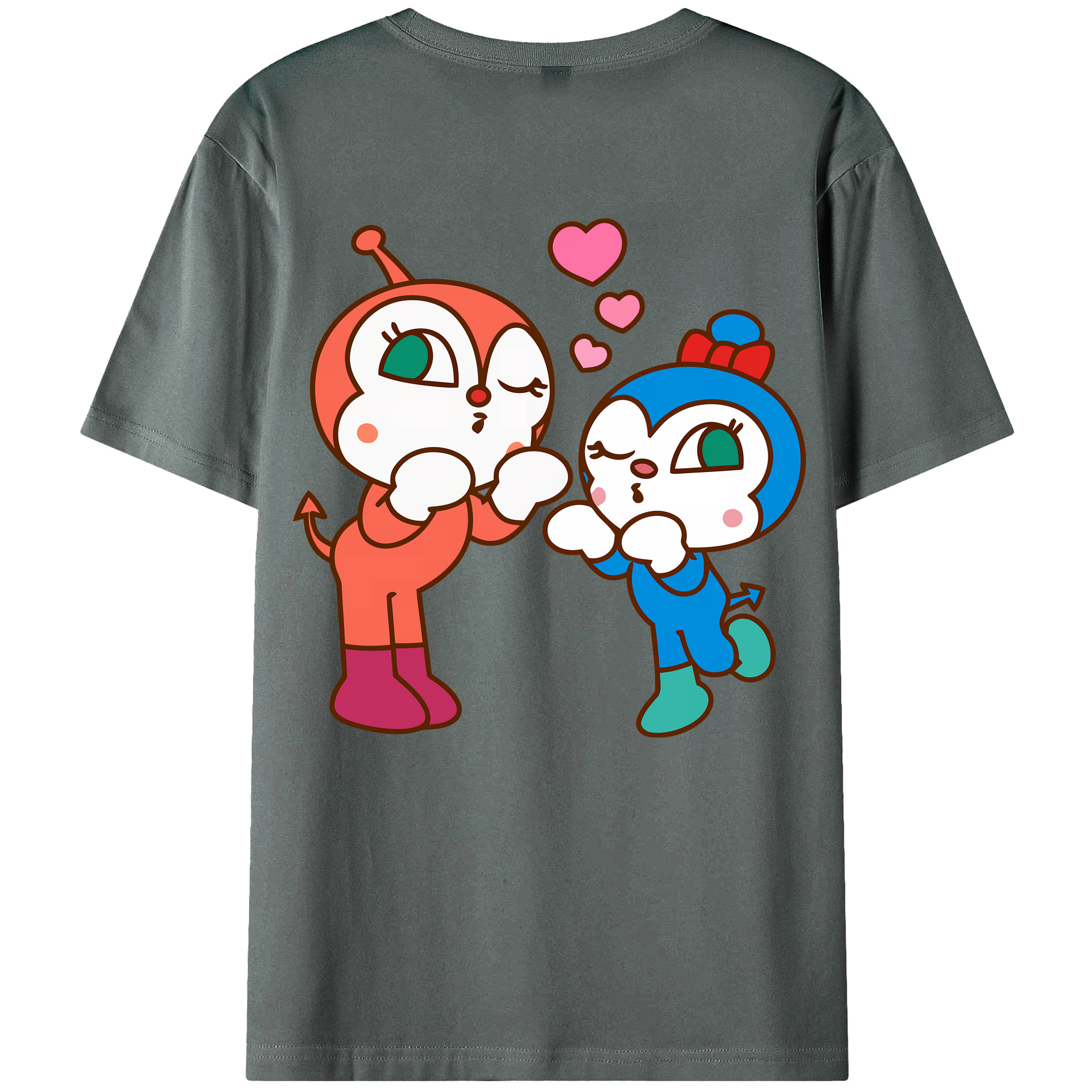 （画像用） アンパンマン Anpanman 綿100％半袖Tシャツ（背面プリント）